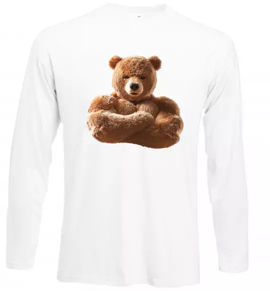 Лонгслив Ведмедик зі складеними руками Белый фото
