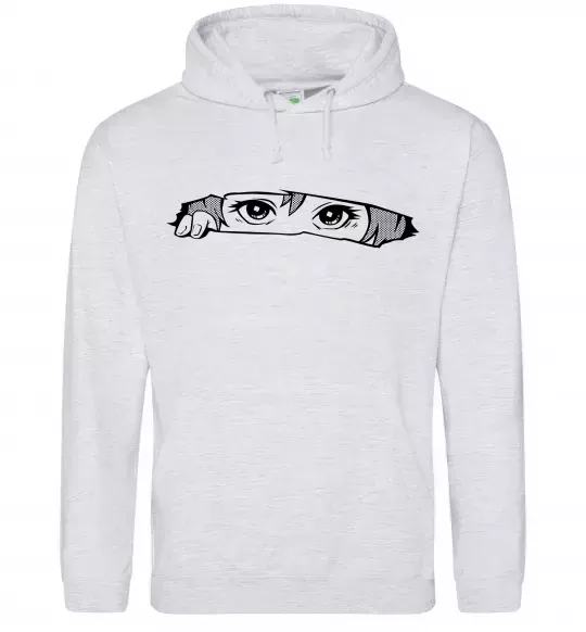 Чоловіча толстовка (худі) Очі Сірий меланж фото