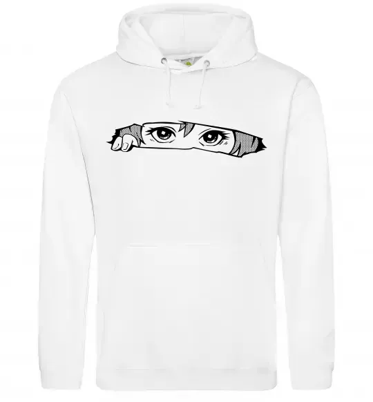 Жіноча толстовка (худі) Очі Білий фото