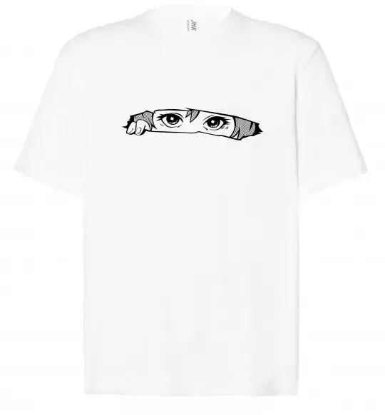 Футболка Оверсайз Очі Білий фото