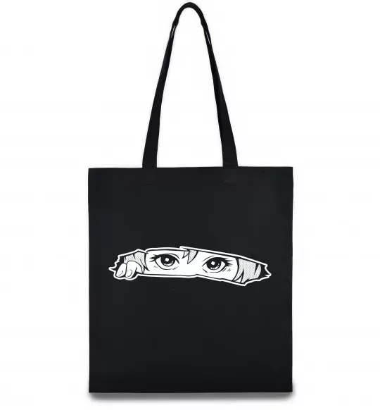 Еко-сумка Очі Чорний фото