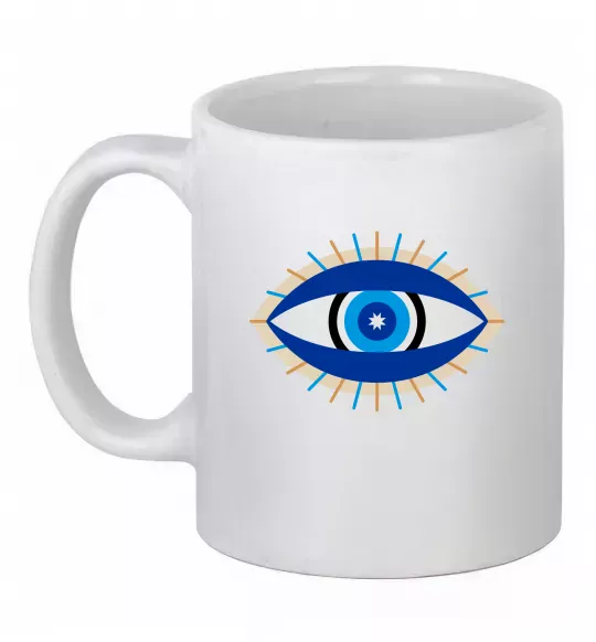 Чашка керамическая Око Белый фото