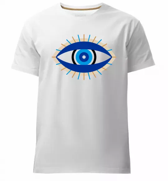 Мужская премиум футболка Око Белый фото