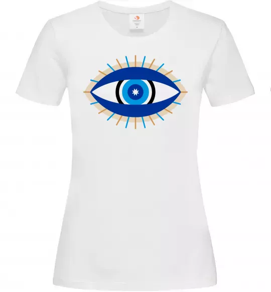 Женская футболка Око Белый фото