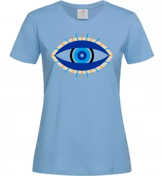 Женская футболка Око Голубой фото