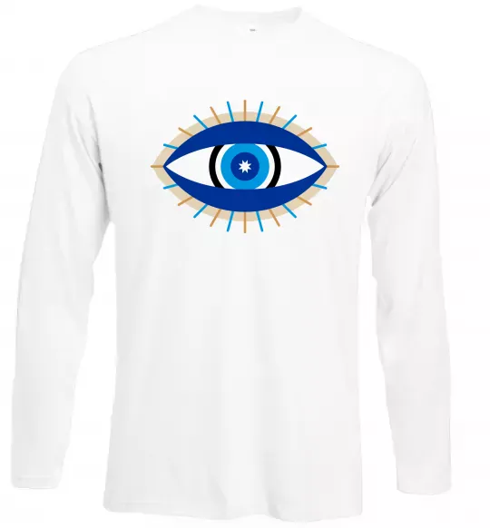 Лонгслив Око Белый фото