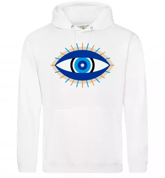 Мужская толстовка (худи) Око Белый фото