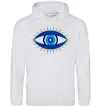 Мужская толстовка (худи) Око Серый меланж фото