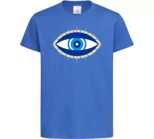 Детская футболка Око Ярко-синий фото