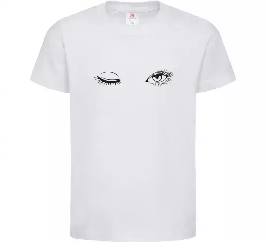 Дитяча футболка Очі підморгують Білий фото