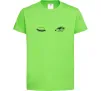 Дитяча футболка Очі підморгують Лаймовий фото