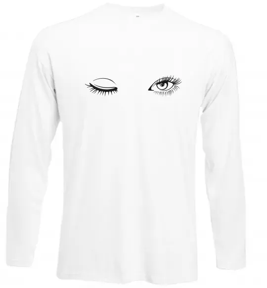 Лонгслів Очі підморгують Білий фото