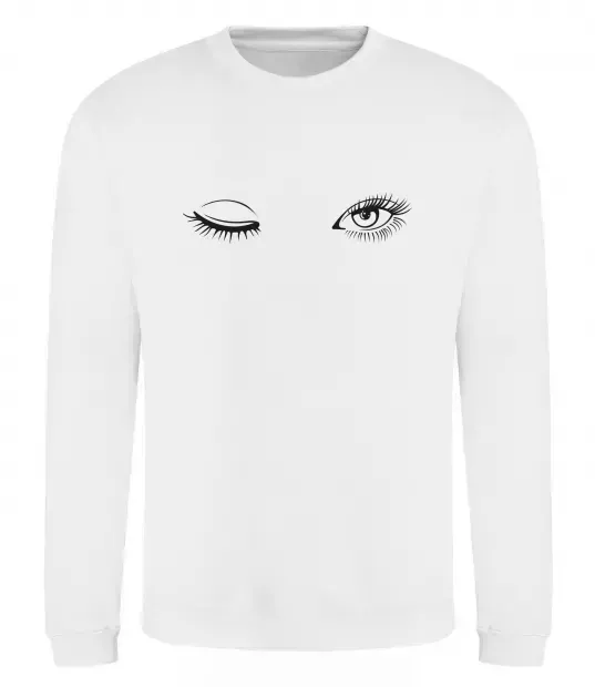 Світшот Очі підморгують Білий фото