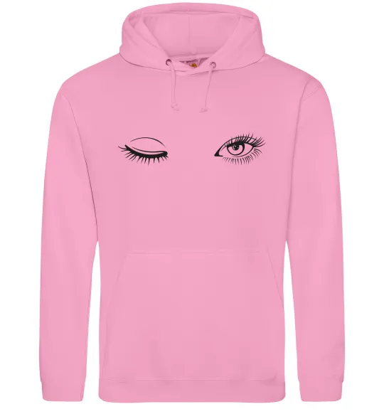 Чоловіча толстовка (худі) Очі підморгують Рожевий фото