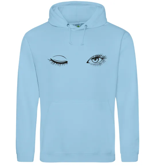 Чоловіча толстовка (худі) Очі підморгують Блакитний фото