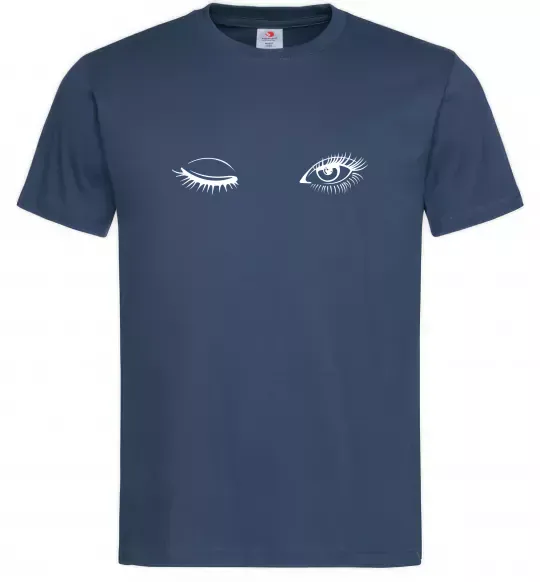 Чоловіча футболка Очі підморгують Темно-синій фото