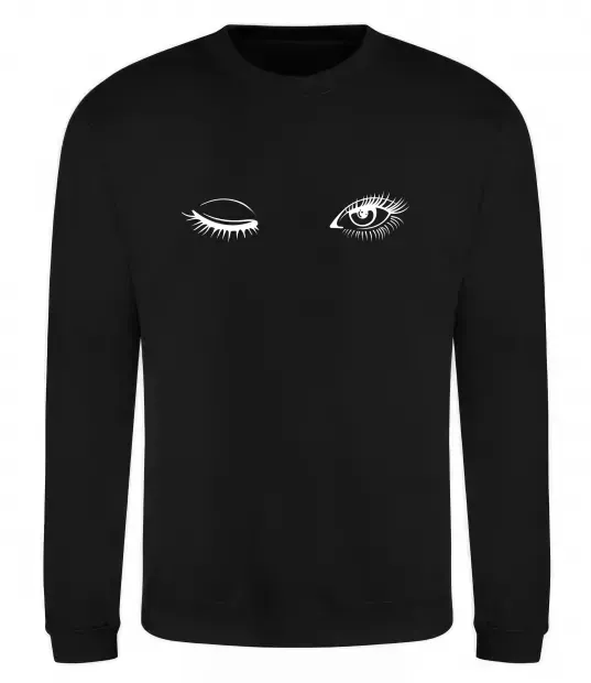 Світшот Очі підморгують Чорний фото