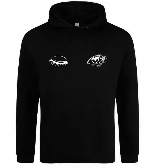 Жіноча толстовка (худі) Очі підморгують Чорний фото