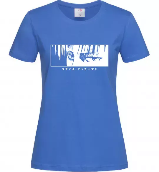 Женская футболка Очі аніме з написом Ярко-синий фото