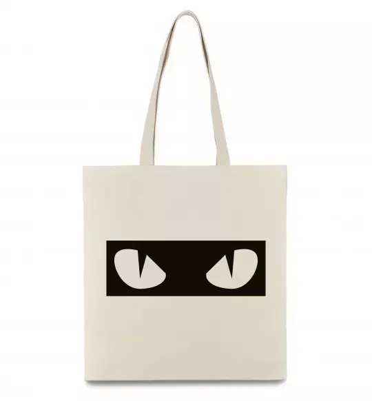 Еко-сумка Очі котячі Бежевий фото