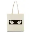 Еко-сумка Очі котячі Бежевий фото