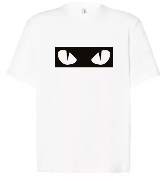 Футболка Оверсайз Очі котячі Білий фото