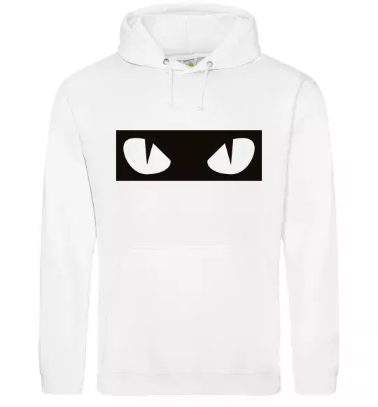 Мужская толстовка (худи) Очі котячі Белый фото
