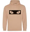 Мужская толстовка (худи) Очі котячі Песочный фото