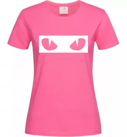 Женская футболка Очі котячі Ярко-розовый фото