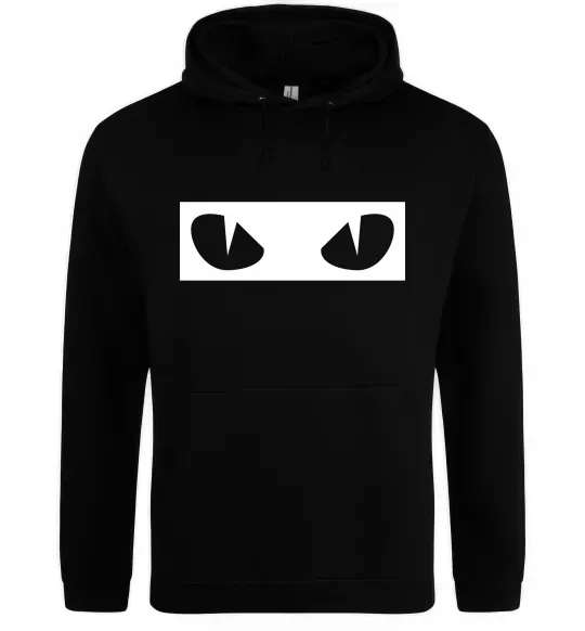 Мужская толстовка (худи) Очі котячі Черный фото