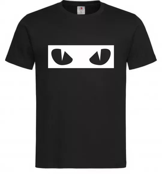 Чоловіча футболка Очі котячі Чорний фото