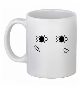 Чашка керамическая Очі блискавка сердечко
