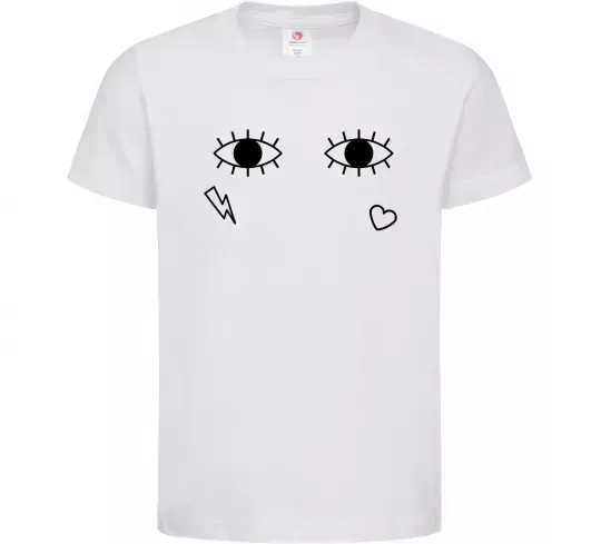 Детская футболка Очі блискавка сердечко Белый фото