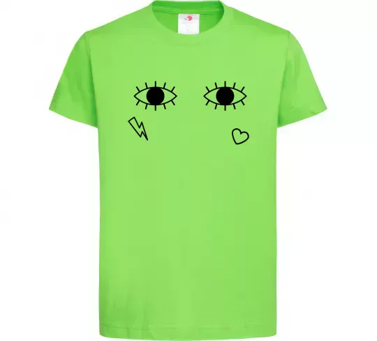 Детская футболка Очі блискавка сердечко Лаймовый фото