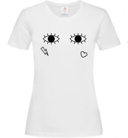 Женская футболка Очі блискавка сердечко
