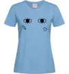 Женская футболка Очі блискавка сердечко Голубой Женская футболка Очі блискавка сердечко Голубой фото