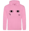 Мужская толстовка (худи) Очі блискавка сердечко Розовый фото