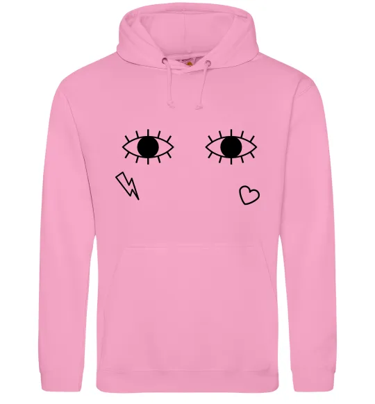 Жіноча толстовка (худі) Очі блискавка сердечко Рожевий фото