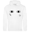 Жіноча толстовка (худі) Очі блискавка сердечко Білий фото