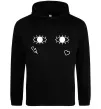 Жіноча толстовка (худі) Очі блискавка сердечко Чорний фото