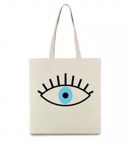Эко-сумка Око блакитне Бежевый фото