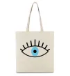 Еко-сумка Око блакитне Бежевий фото