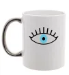 Чашка с цветной ручкой Око блакитне Серебро фото