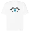Футболка Оверсайз Око блакитне Білий фото