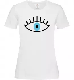 Женская футболка Око блакитне Белый фото