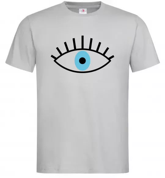 Мужская футболка Око блакитне Серый фото