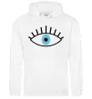 Мужская толстовка (худи) Око блакитне Белый фото