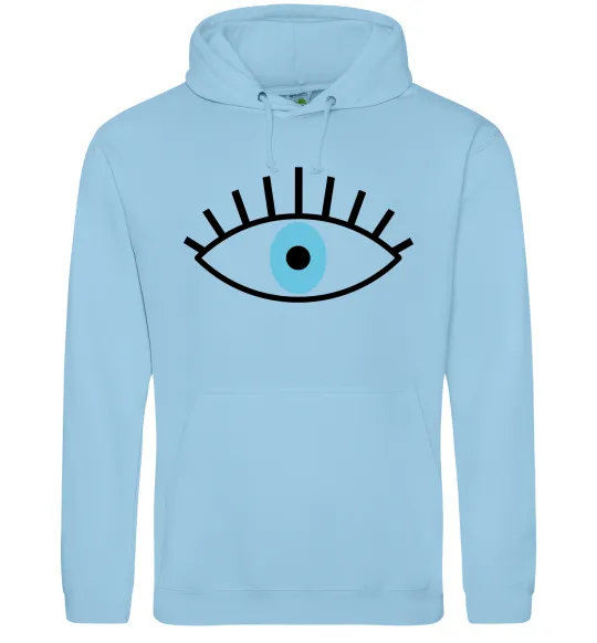 Мужская толстовка (худи) Око блакитне Голубой фото