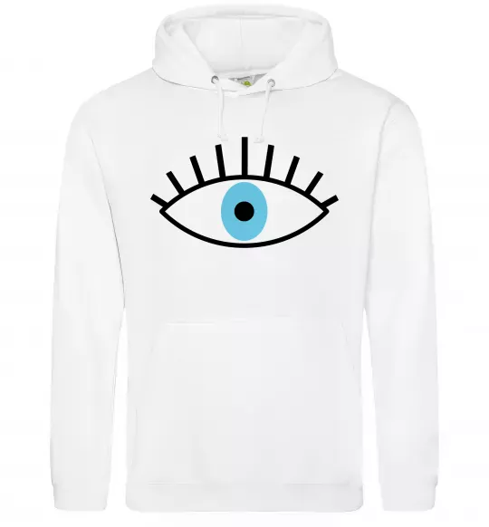 Женская толстовка (худи) Око блакитне Белый фото