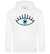Женская толстовка (худи) Око блакитне Белый фото